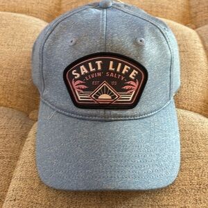 Salt Life Blue Hat with Pink Logo